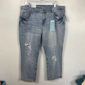 old navy boyfriend straight distressed jeans size 16